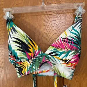 Tropical Print Bikini Top